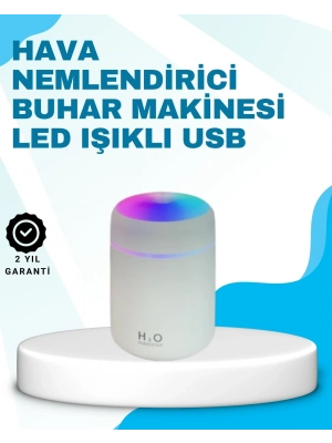 ® LED Işıklı Sessiz Masaüstü Nemlendirici – 3 Buhar Modu