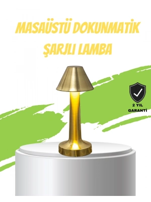 ® LED Masa Lambası 3 Renk Ayarlı Şarjlı Kablosuz Modern Tasarım