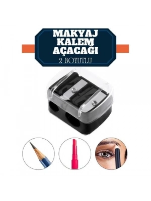 Profesyonel Çift Bıçaklı Makyaj Kalemi Açacağı - Alman Çeliği Keskinliği & Şeffaf Hazneli  715688