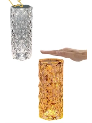 ® Masa ve Gece Lambası Şık ve Dayanıklı Sensörlü Şarjlı Kristal Lamba