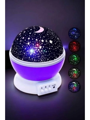 ® Mavi ve Mor Işıklı Star Master Projeksiyon Lambası