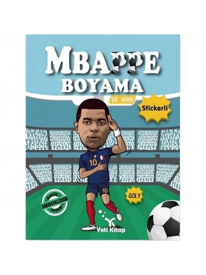 ® MBappe Çıkartmalı Maskeli Boyama Kitabı