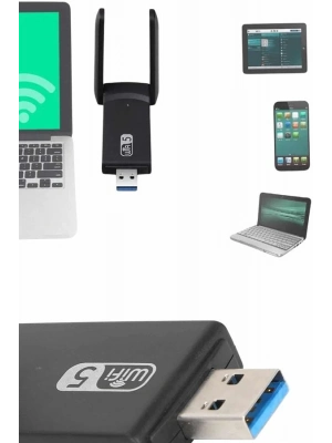 ® Mbps Wifi Alıcı Kablosuz Wifi Adaptörü Çift Band Çift Antenli