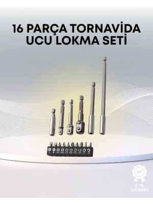® Metal Gövdeli 16lı Bits Seti Çok Fonksiyonlu Tamir Aleti