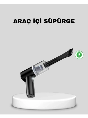 ® Mini Şarjlı Araç Süpürgesi – 120W Güçlü Motor, 5500PA Vakum Emiş, Yıkanabilir Filtre