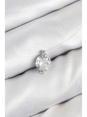 ® Misineli Zirkon Taşlı Model Gümüş Renk Hayalet Kolye