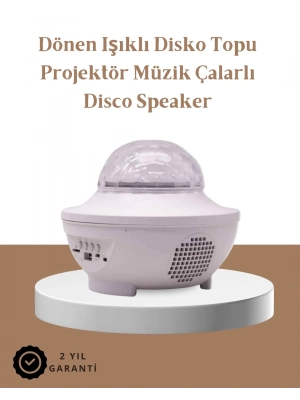 ® Müzik Ritimli Işık Değişimi & Dönen Dalga Efekti – Galaxy Projektör