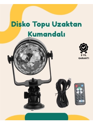 ® Müzik Ritmine Uyumlu 7 Modlu Renkli Disko Topu Işığı