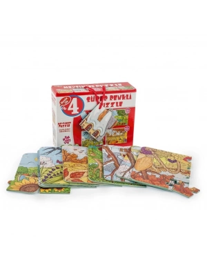 ® 2488  MEVSİMLER SÜPER RENKLİ PUZZLE 4LÜ