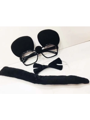 Mouse Gözlüğü Papyonu Kuyruğu Seti