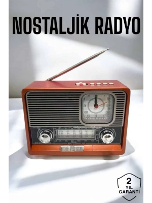 ® Nostaljik Görünümlü USB Girişli Bluetooth Bağlantılı Radyo