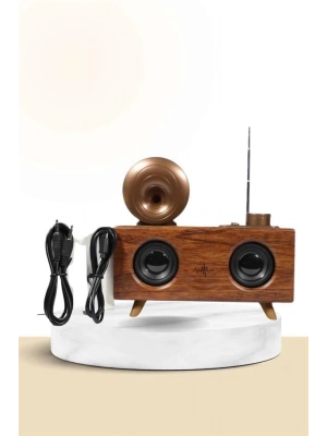 ® Nostaljik Radyo Bluetooth Bağlantılı Şarjlı Yüksek Ses Kaliteli