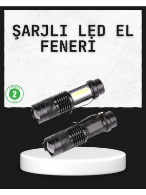 ® Odak Ayarlı 2000 Lümen Şarjlı LED El Feneri