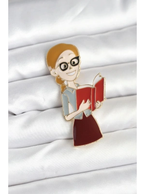 ® Öğretmen Figürlü Broş