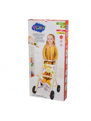 ® ONY-386 Ahşap Oyuncak Bebek Arabası -Onyıl