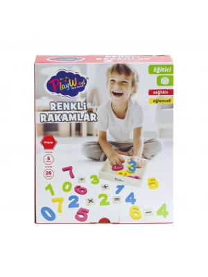 ® ONY-401 Ahşap Renkli Rakamlar 26 Parça -Onyıl Oyuncak