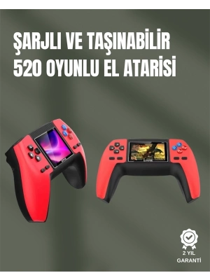 ® P5 GamePad Retro Konsol – Nostaljik Oyun Deneyimi, 520 Klasik Oyun Seçeneği