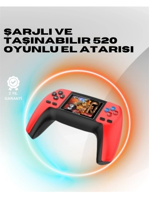 ® P5 Mini Retro Oyun Konsolu – Tak-Çalıştır, 520 Hazır Oyun, Portatif Kullanım