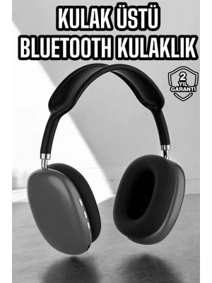® P9 Plus Kulaklık Siyah Bluetooth Bağlantılı Kulak Üstü Kablosuz ANC Özelliği