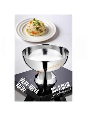 Profesyonel 10 Cm Çapında Pilav Kalıbı - Helva Kalıbı 304 Paslanmaz Çelik 721650