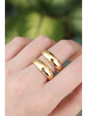 ® Pirinç Gold Renk Ayarlanabilir Şerit Yüzük