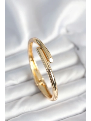 ® Pirinç Gold Renk Kadın Kelepçe Bileklik