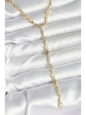 ® Pirinç Gold Renk Kadın Manifest Kolye