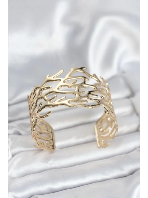 ® Pirinç Gold Renk Vintage Model Kadın Bileklik