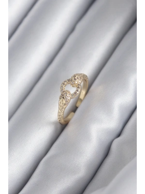® Pirinç Gold Renk Zirkon Taşlı Yılan Model Kadın Yüzük