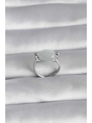 ® Pirinç Gümüş Renk Sedefli Kadın Yüzük