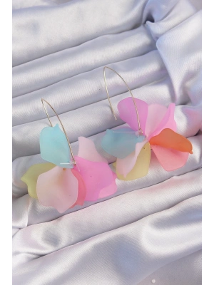 ® Pirinç Karışık Renkli Flora Küpe