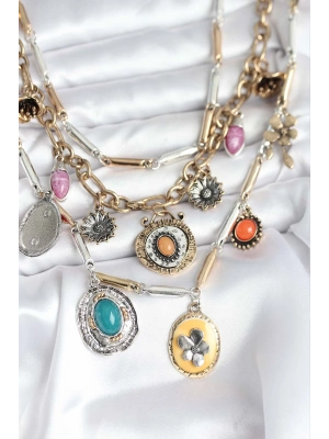 ® Pirinç Otantik Kolye Seti