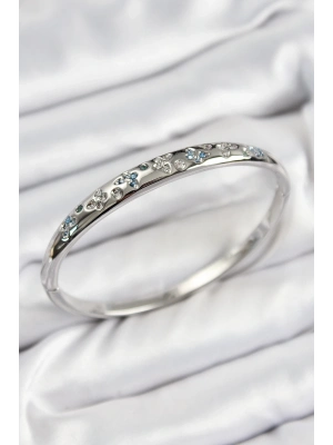 ® Pirinç Zirkon Taşlı Kelebek Model Gümüş Renk Kadın Kelepçe