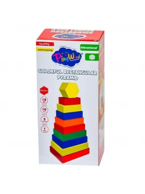 ® Ahşap Dikdörtgen Renkli Kule