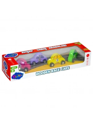 ® Ahşap Yarış Arabası 4lü Paket