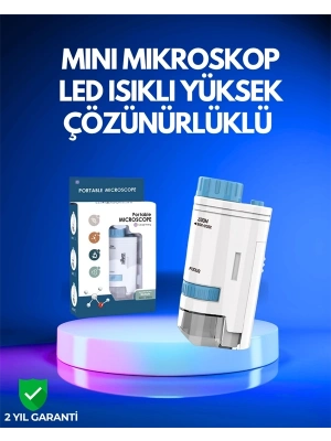 ® PMMA Optik Lensli Kompakt Taşınabilir Mikroskop