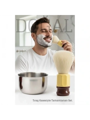 ® Premium Tıraş Fırçası  - %100 Domuz Kılı  - Yoğun Köpük, Pürüzsüz Tıraş