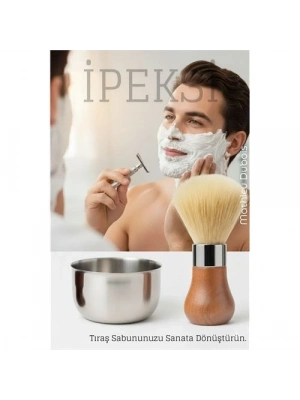 ® Premium Tıraş Fırçası - Dişbudak Saplı - %70 Domuz Kılı Karışımı | Yoğun Köpük, Pürüzsüz Tıraş