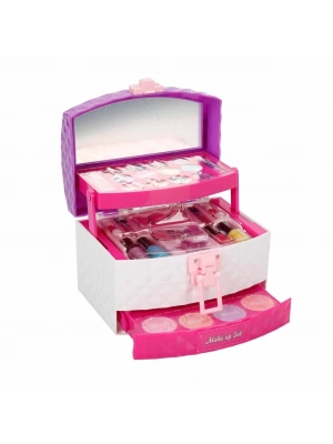 ® Pretty Pinky 3 Katlı Çantalı Makyaj Seti