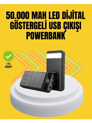 ® Profesyonel 50.000 mAh Powerbank – Aynı Anda Birden Fazla Cihaz Şarj Eden, Dayanıklı ve Güvenli Taşınabilir Şarj Cihazı