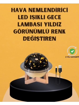 ® Projektör ışıklı, aromaterapi uyumlu mini masaüstü hava nemlendirici cihaz