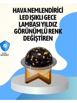 ® Projektör ışıklı ve aromaterapi destekli taşınabilir nemlendirici cihaz USB bağlantılı