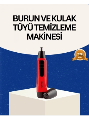 ® Raks Kırmızı Tüy Temizleme Cihazı Kulak Burun Pilli Ergonomik