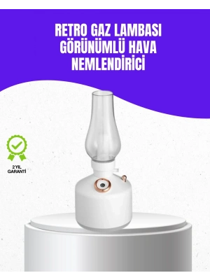® Retro Gaz Lambası Görünümlü Ledli Buhar Püskürtücü Aroma Difüzör