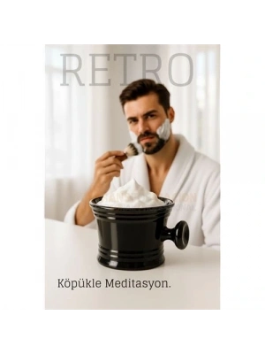 ® Retro Tıraş Tası Siyah