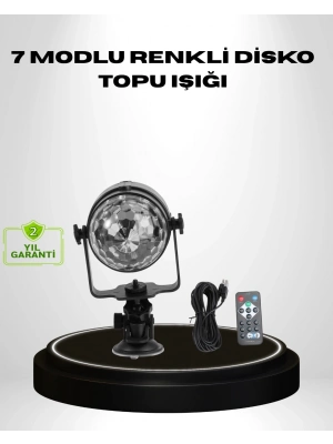 ® Ritme Duyarlı LED Disko Topu – Renkli Işık Gösterili Parti Lambası