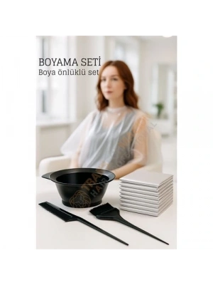 ® Saç Boyama Seti 3’lü ve Saç Boya Önlüğü Tarak, Seti Fırça, Boya Kabı ile Profesyonel Uygulama Kolaylığı