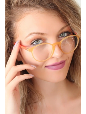 ® Sarı Renk Oval Turuncu Renk Bayan Gözlük