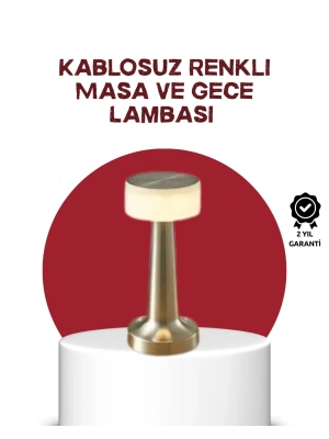® Şarj Edilebilir LED Masa Lambası – USB Girişli, Metal Yapı