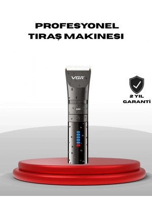® Şarjlı Tıraş Makinesi – Dijital Ekranlı, IPX7 Su Geçirmez, Titanyum Bıçaklı